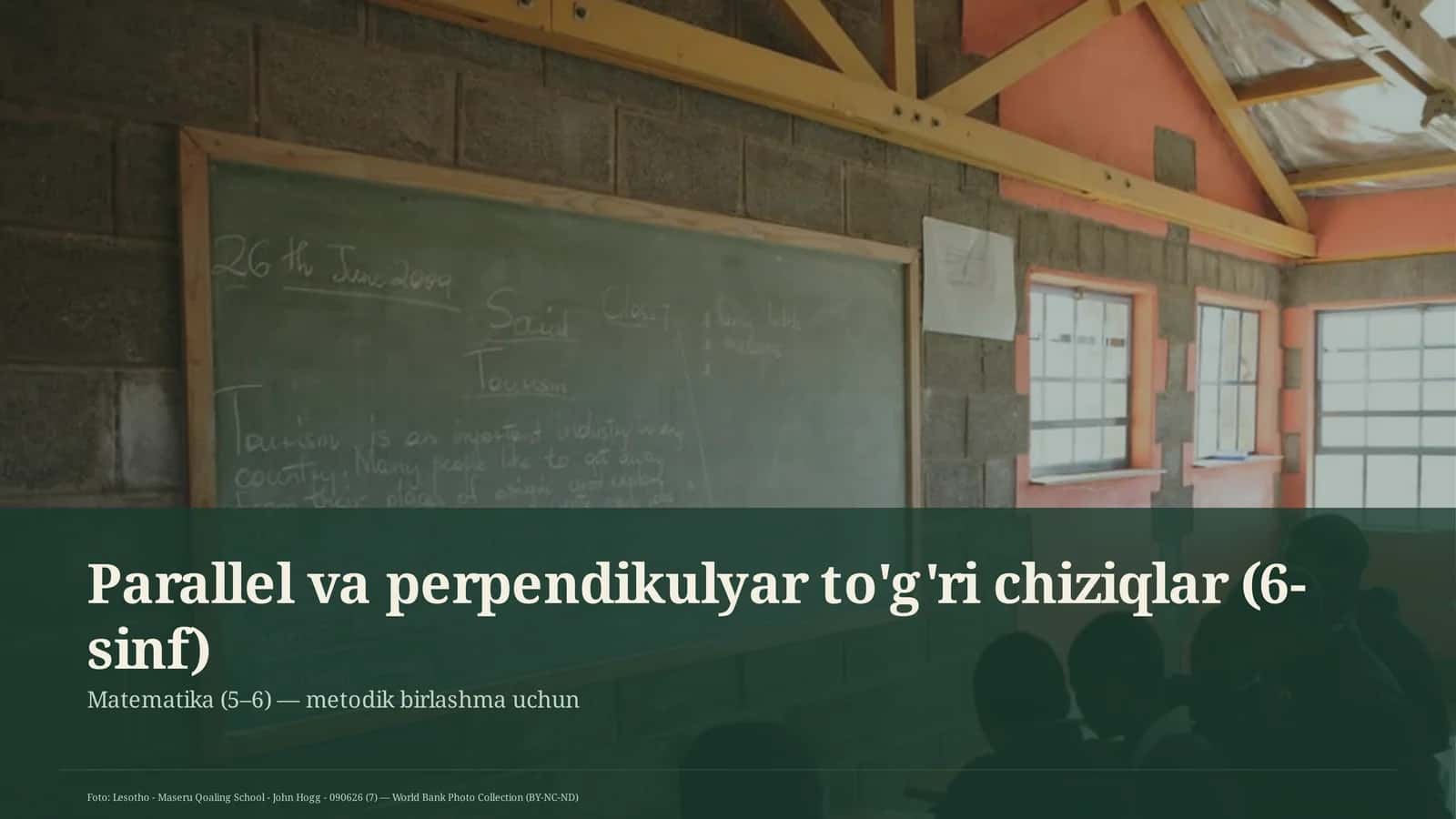 Parallel va perpendikulyar to'g'ri chiziqlar (6-sinf) 1