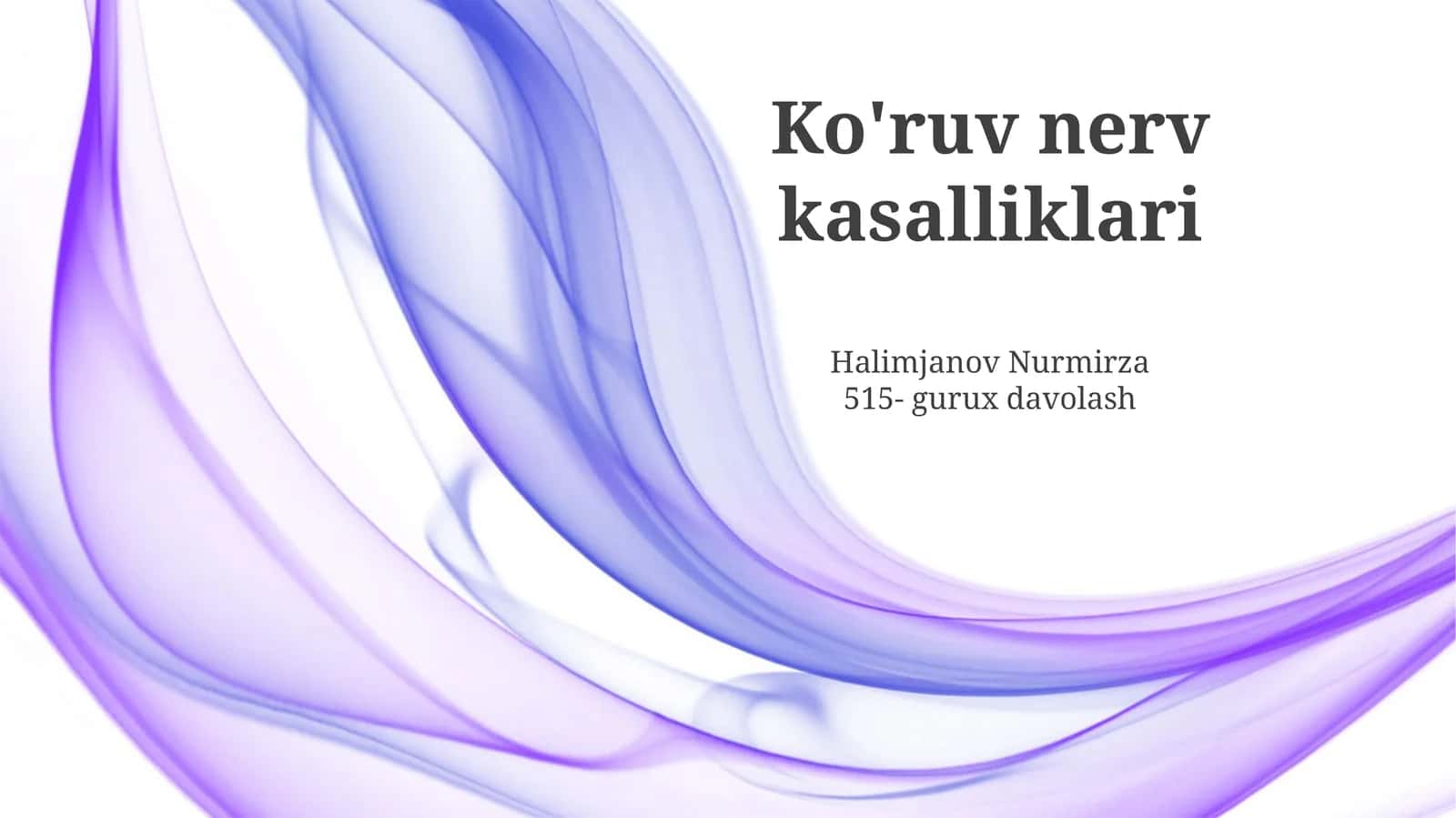 Ko'rish nerv kasalliklari 1