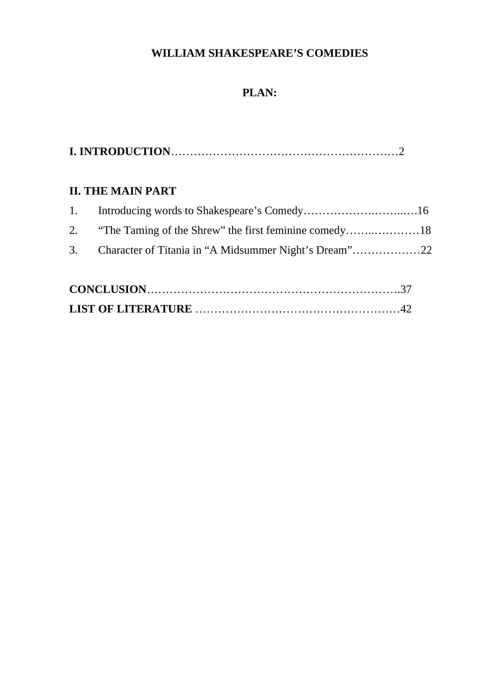WILLIAM SHAKESPEARE'S COMEDIES 1
