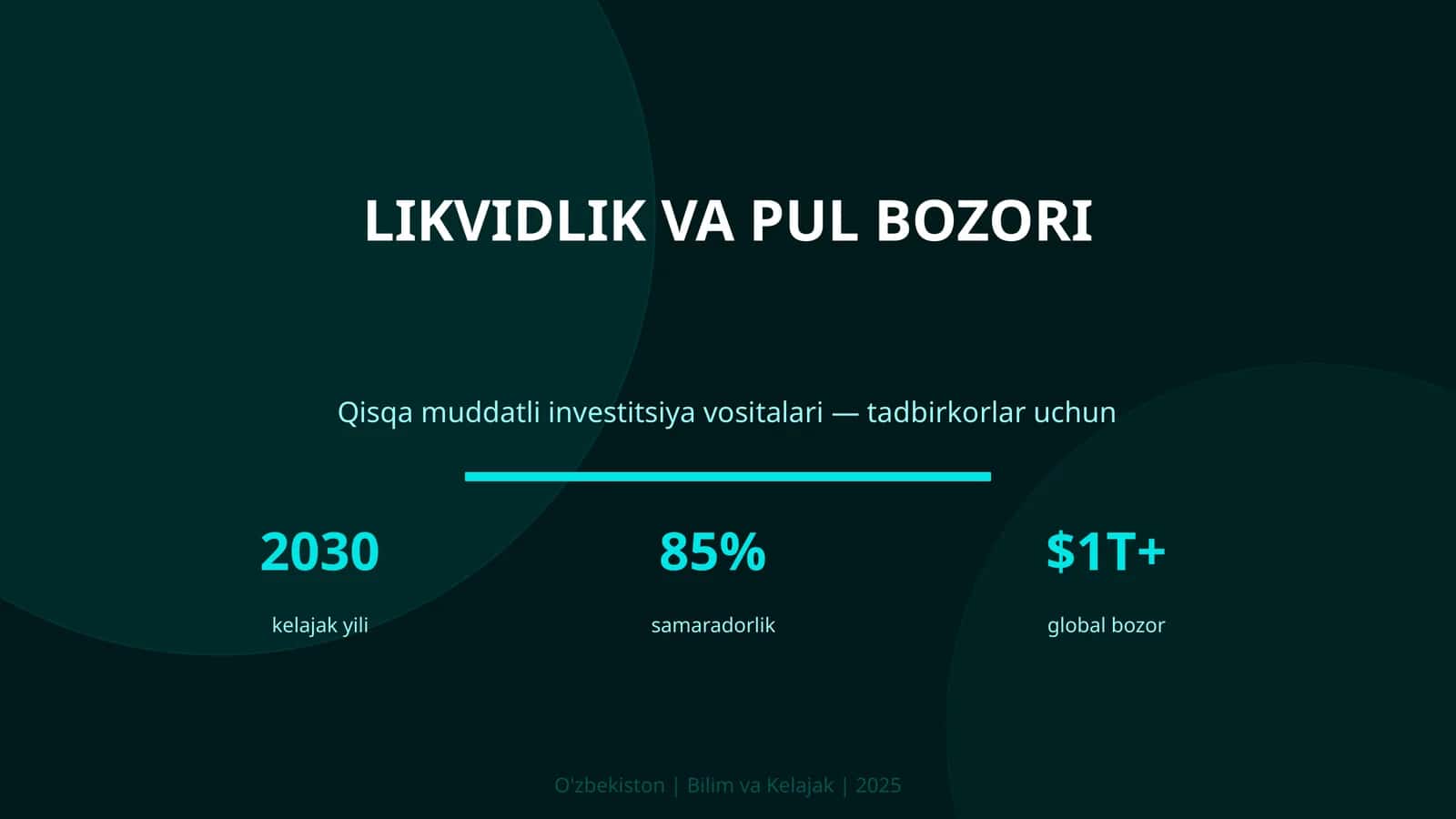 likvidlik va pul bozori 1