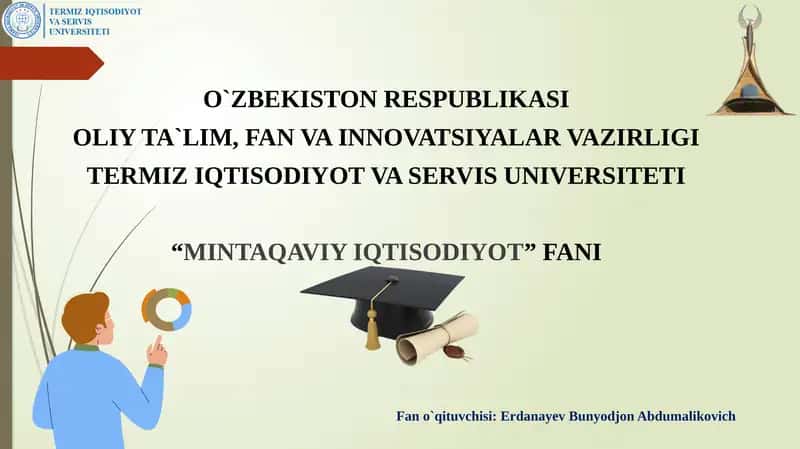 Mintaqaviy iqtisodiyot 1
