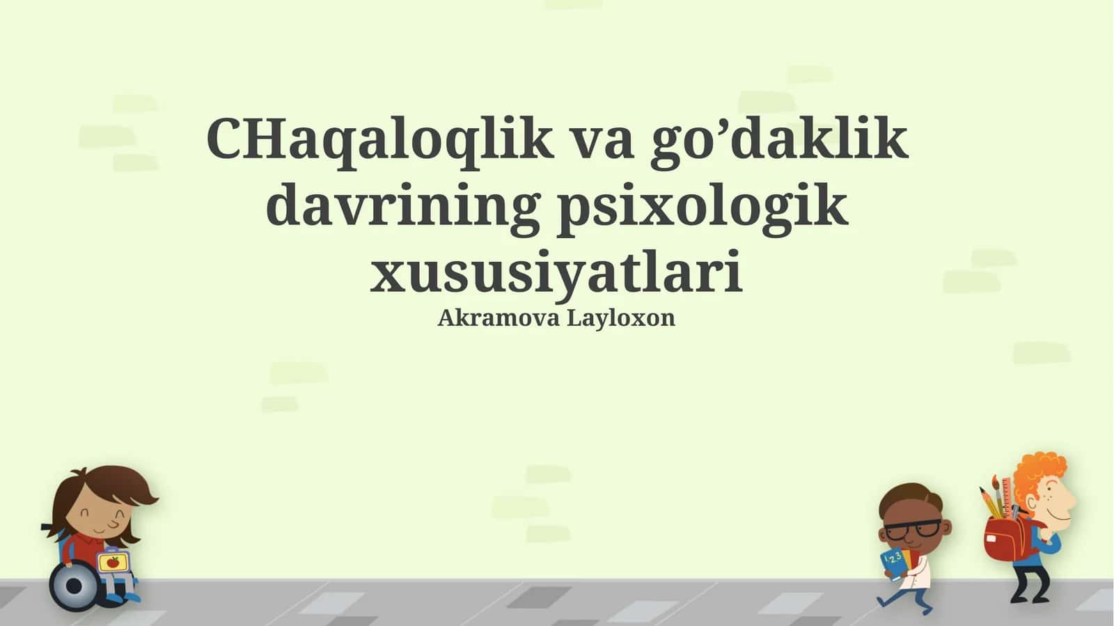 O‘yin faoliyati 1