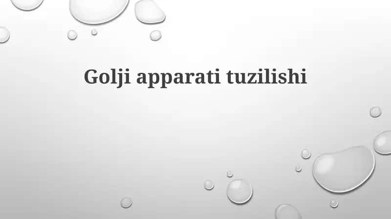 Golji apparatituzilishi 1