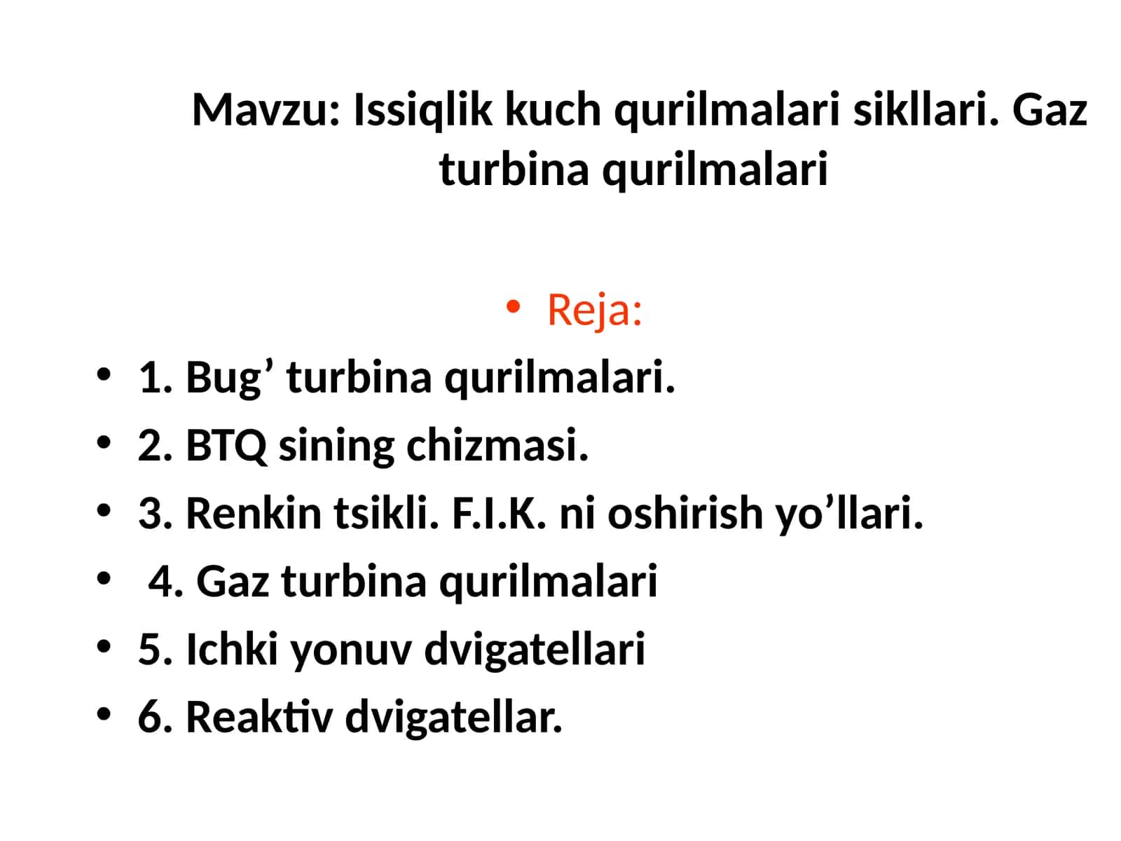 Issiqlikkuchqurilmalarisikllari.Gazturbinaqurilmalari 1