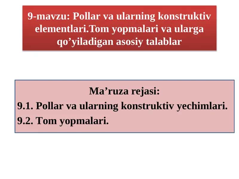 Pol va uning konstruktiv elementlari 1