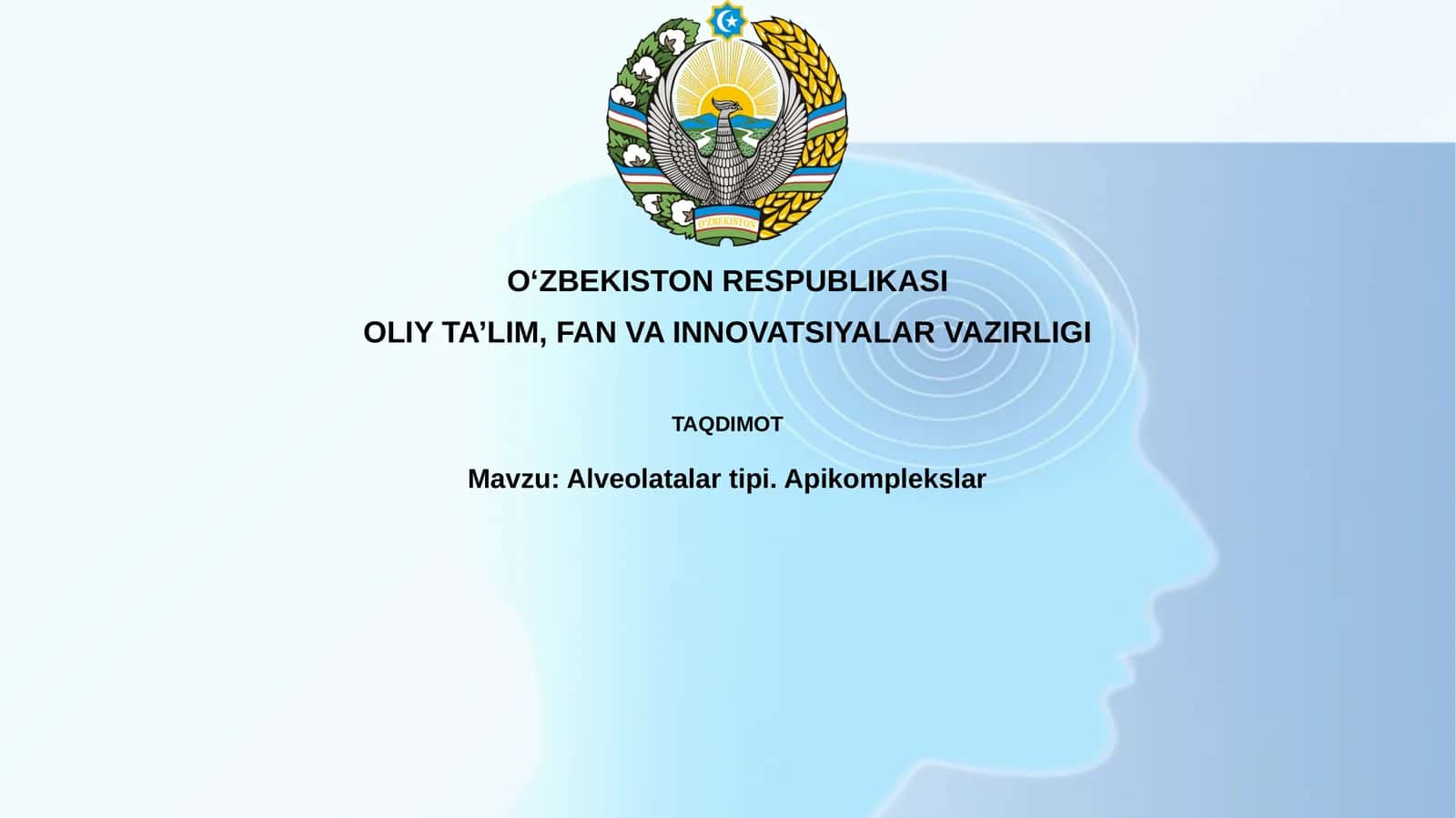 Alveolatalartipi.Apikomplekslar 1