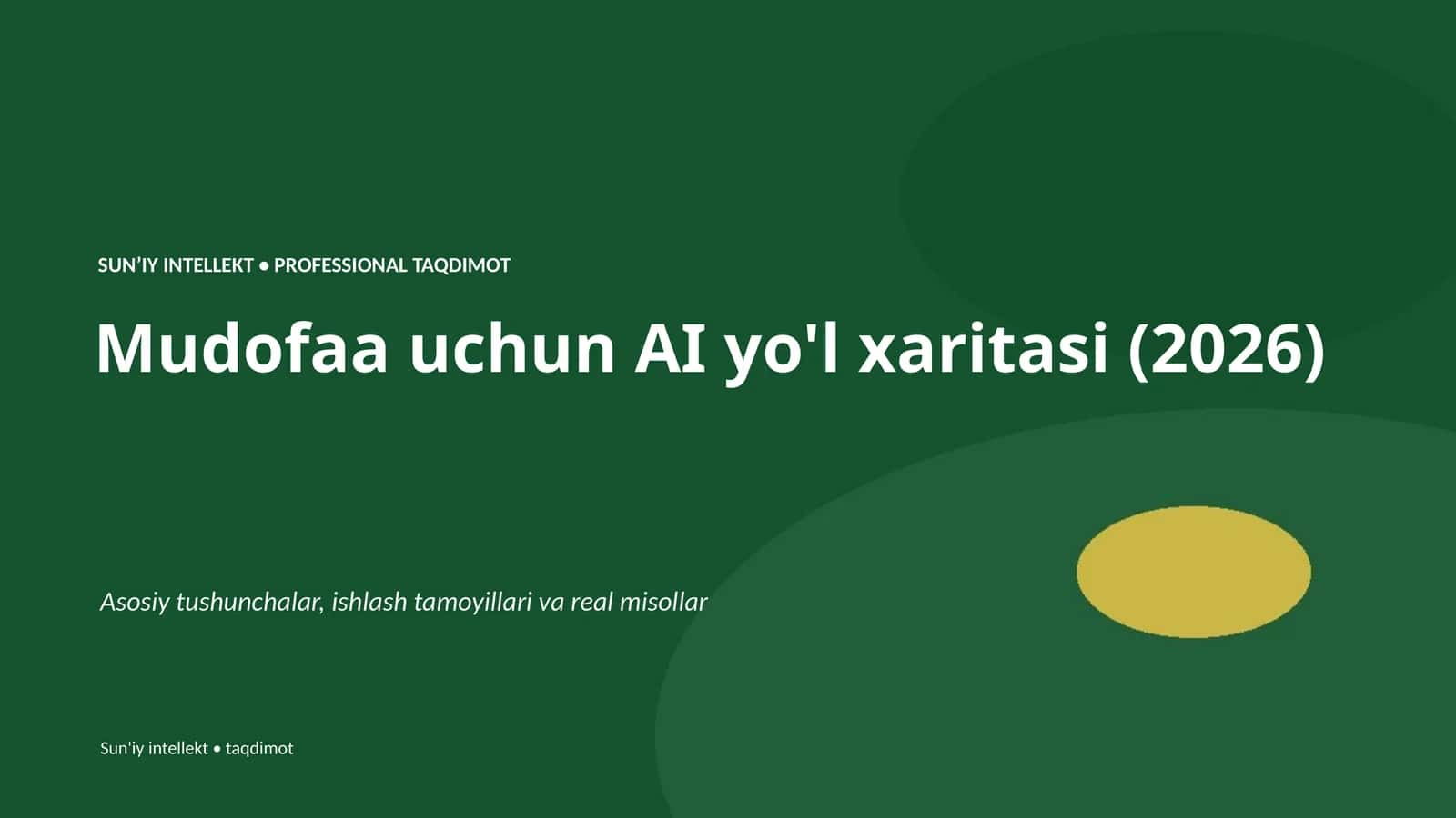 Mudofaa uchun AI yo'l xaritasi (2026) 1