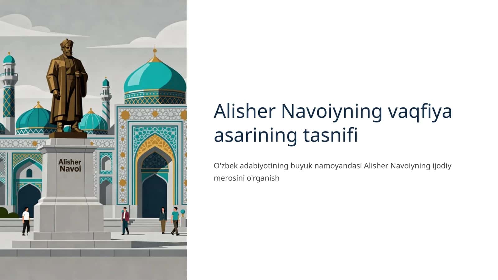 Alisher Navoiyning vaqfiya asarining tasnifi 1