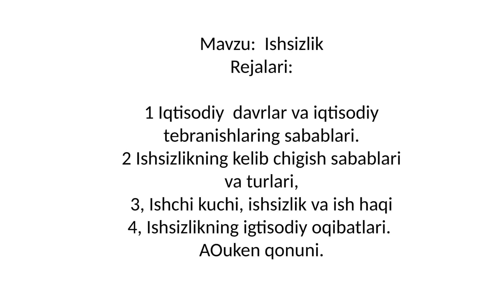 Ishsizlik 1