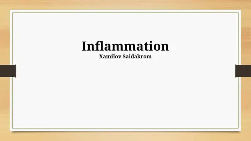 Understanding Inflammation: From Cellular Mechanisms to Systemic Effects 1