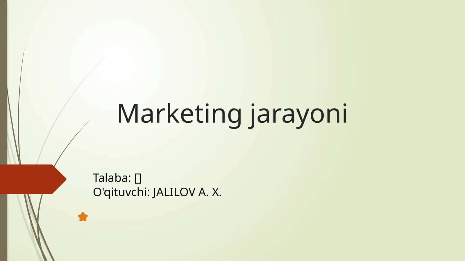 Marketing jarayoni 1