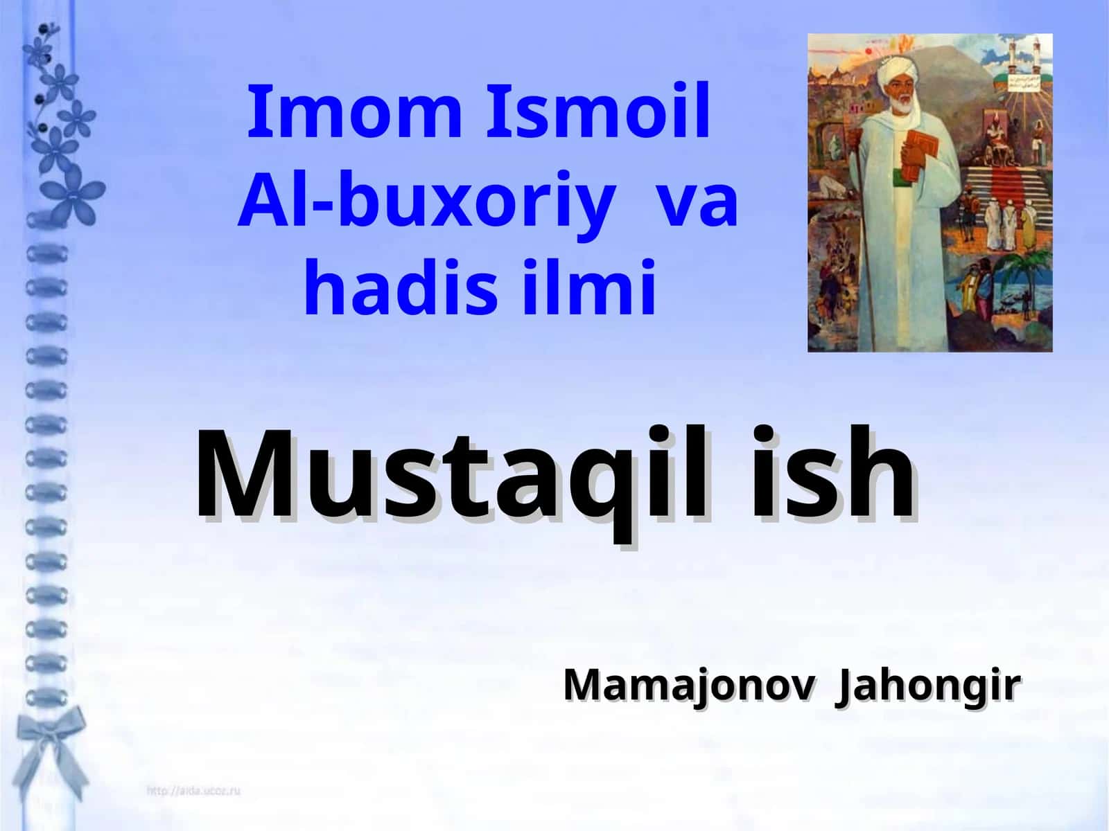Al-buxoriy va hadis ilmi 1
