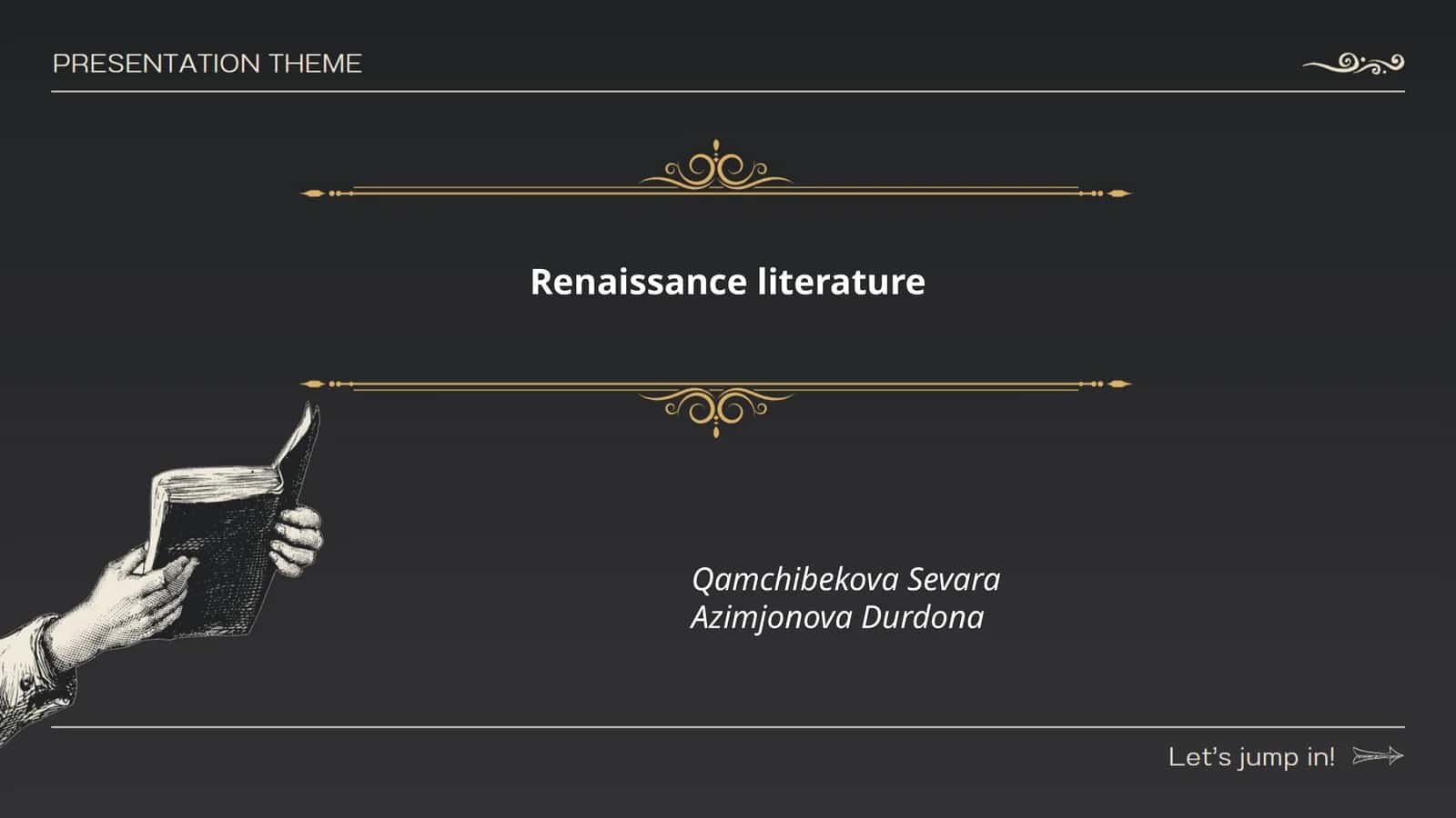 Renaissance literature 1