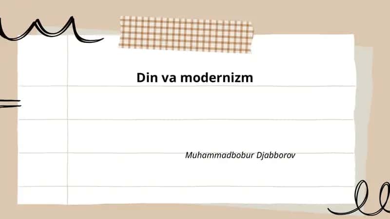 Din va modernizm 1