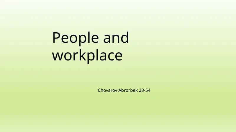 HISTORY OF WORK 1