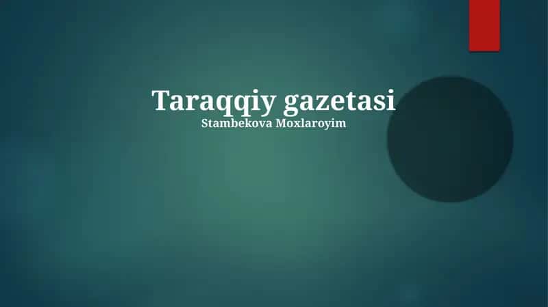 Progress gazetasi 1