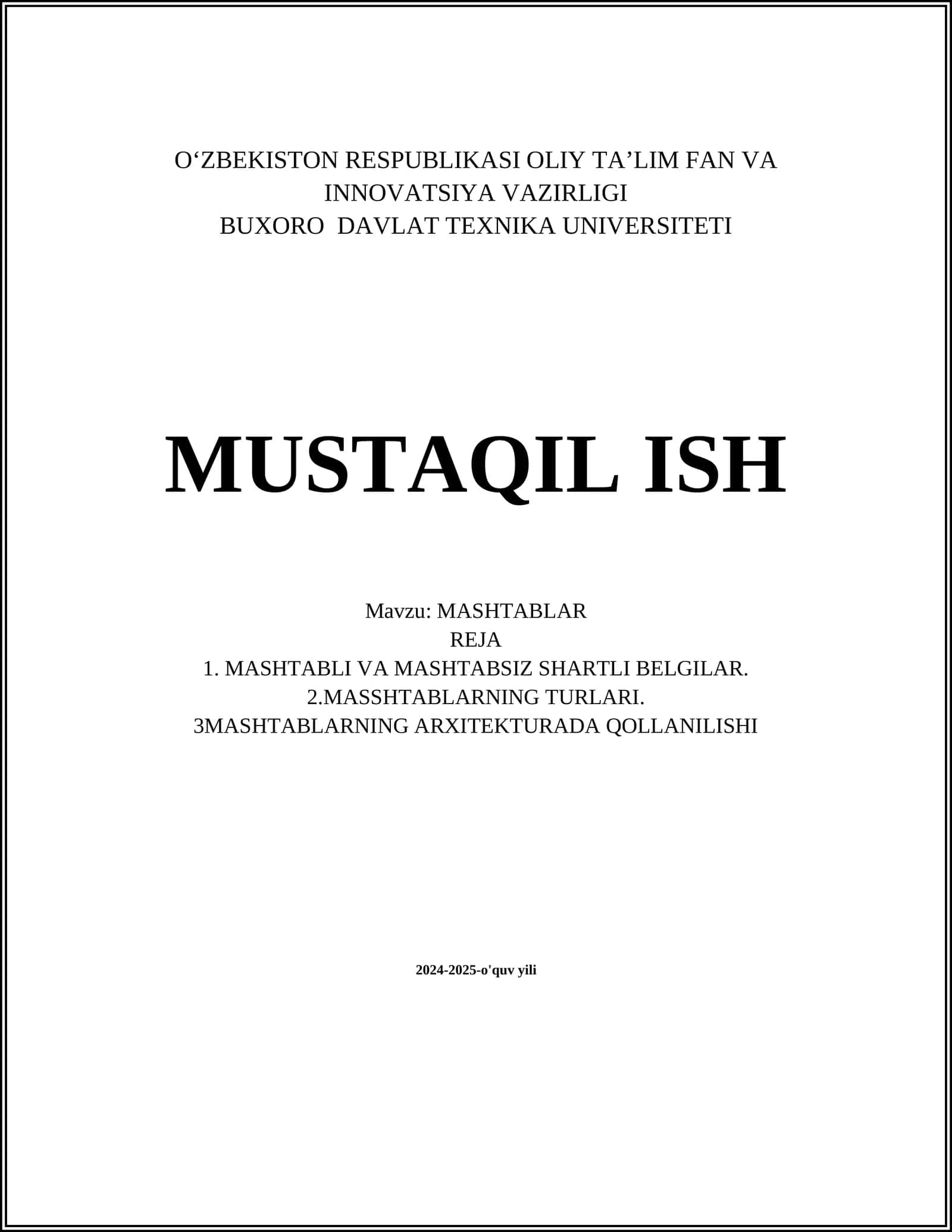 MASHTABLAR 1