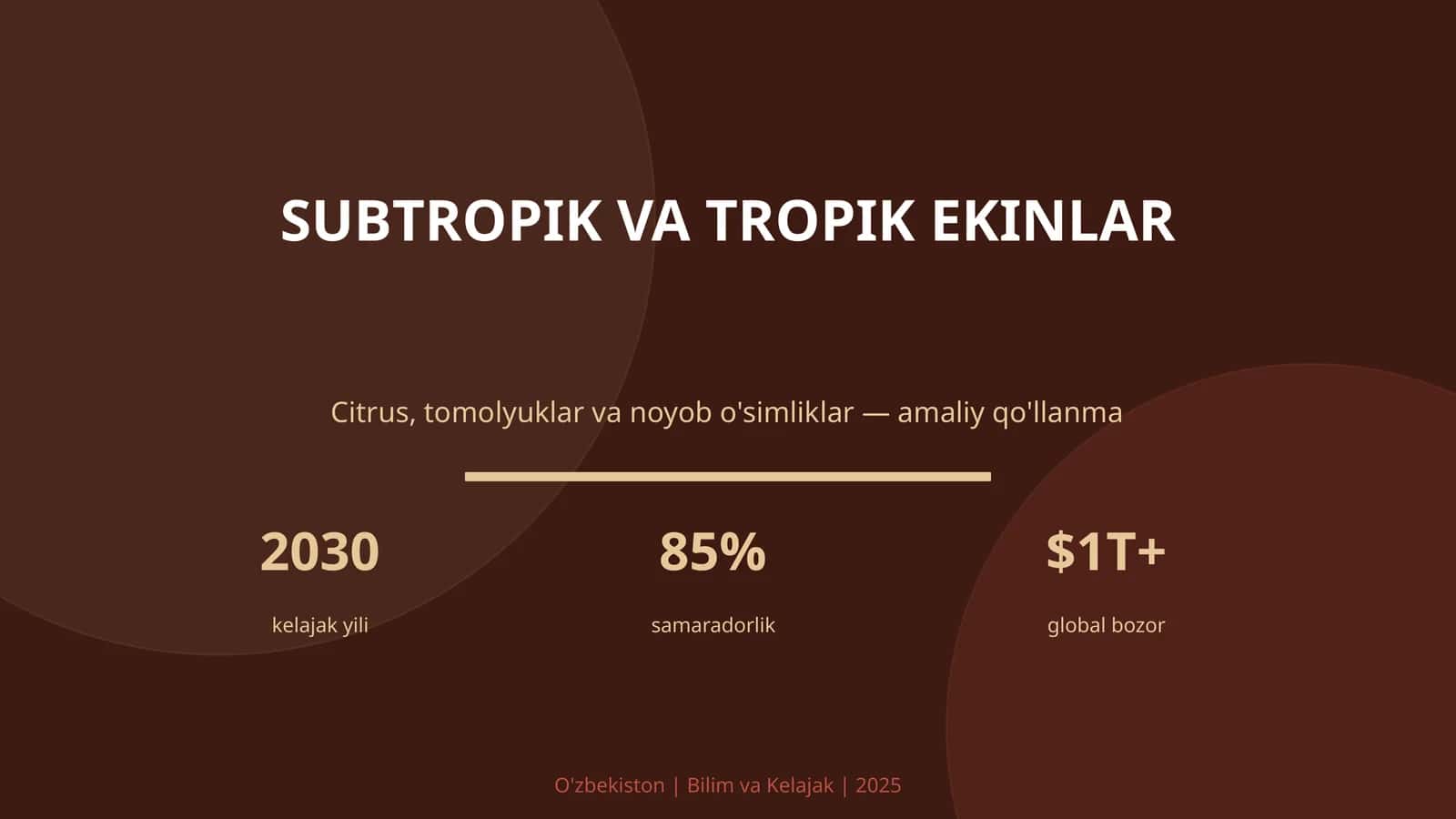 SUBTROPIK VA TROPIK EKINLAR 1