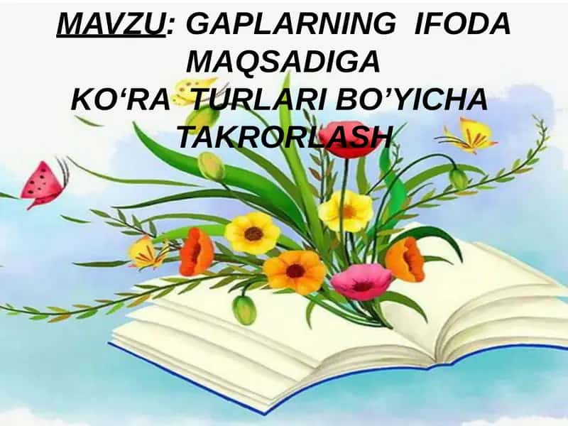 Gaplarning ifoda maqsadiga ko'ra turlari 1