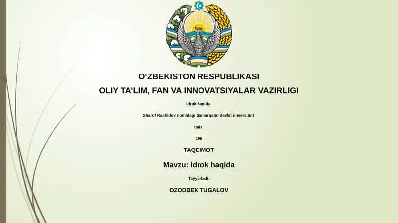 idrok haqida