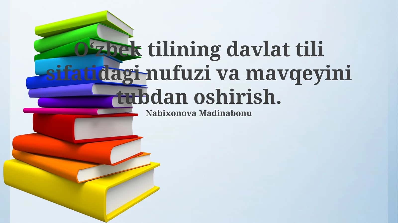 Davlat tili va uning maqomini oshirishning asoslari 1