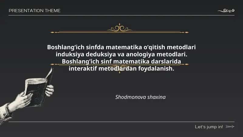 Boshlangʻich sinfda matematika oʻqitish metodlari 1