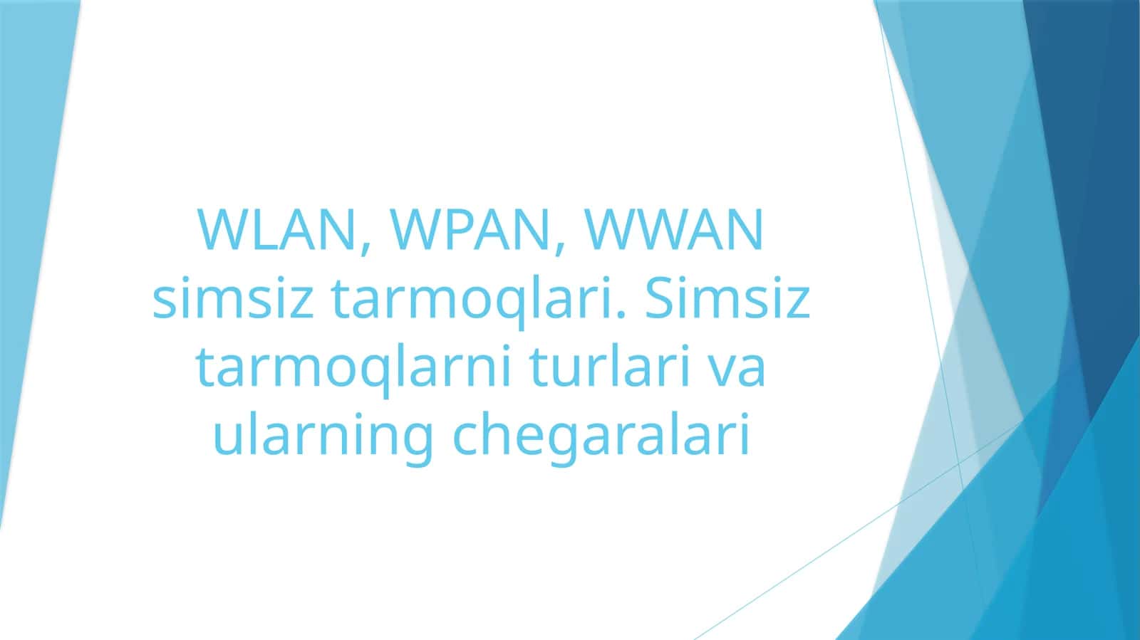 Simsiz tarmoqlar 1