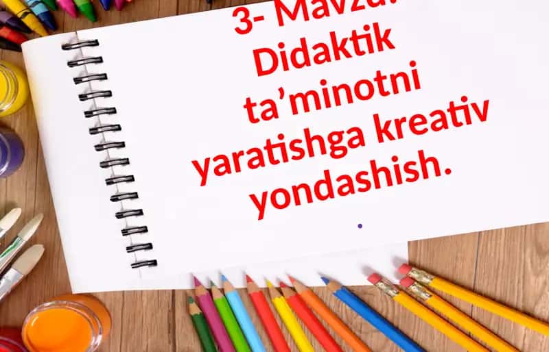 Didaktik ta’minotni yaratishga kreativ yondashish 1