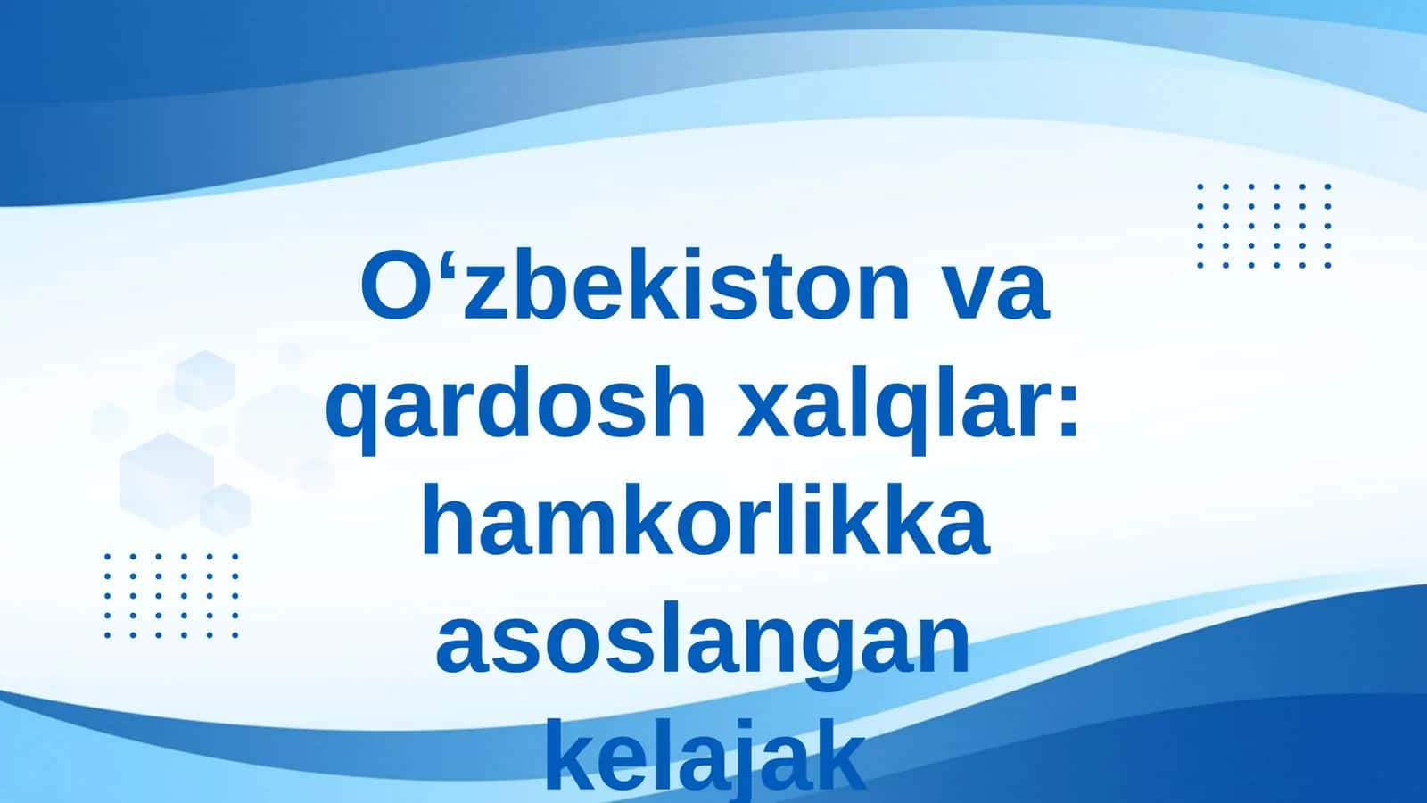 Qardoshlik negizlari 1