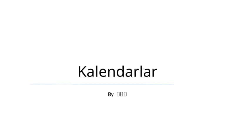 Kalendarlar 1