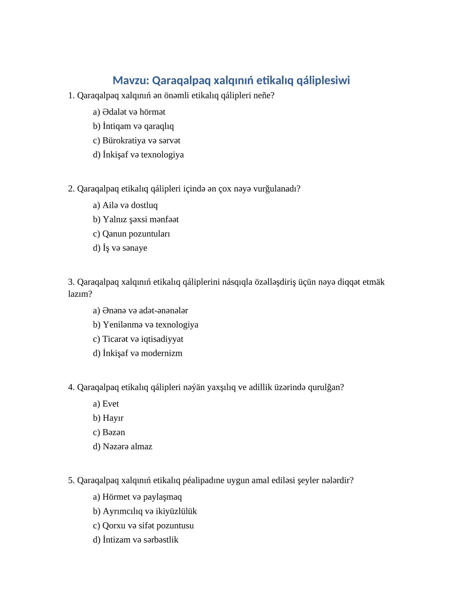 Qaraqalpaq xalqınıń etikalıq qáliplesiwi 1