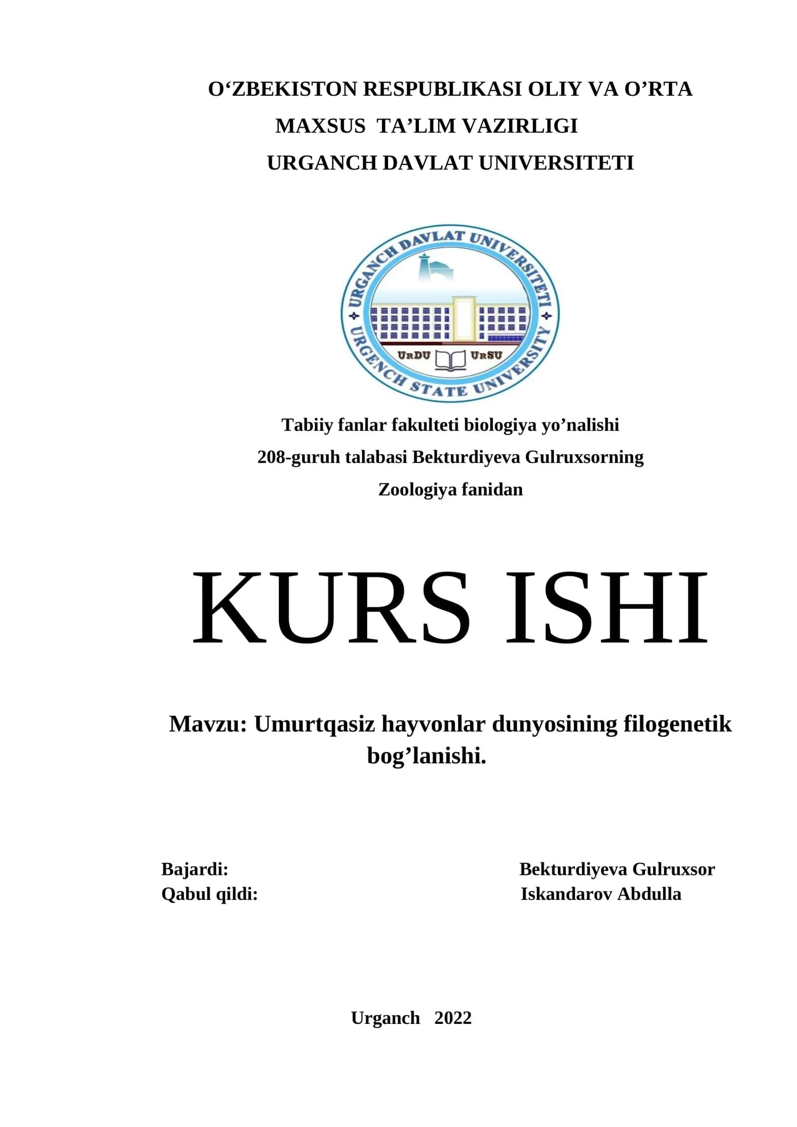 Umurtqasiz hayvonlar filogenetikasi 1