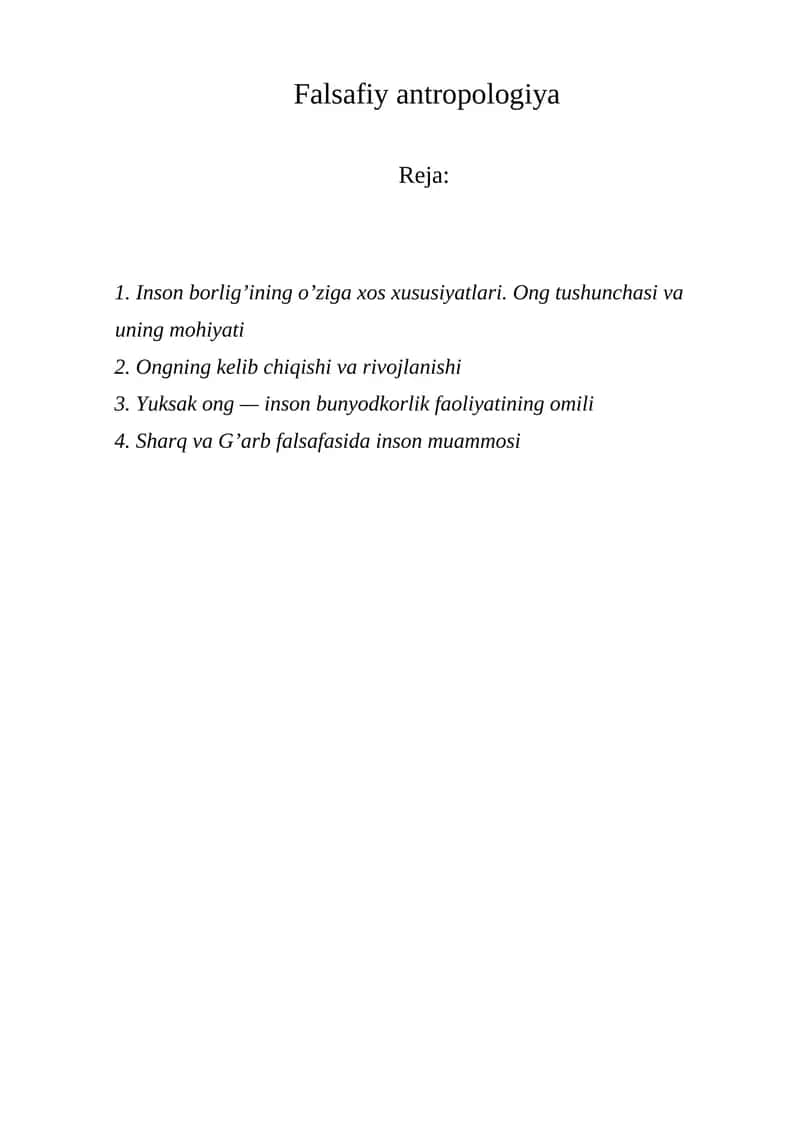 Falsafiy antropologiya 1