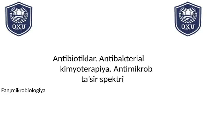Antibiotiklar 1