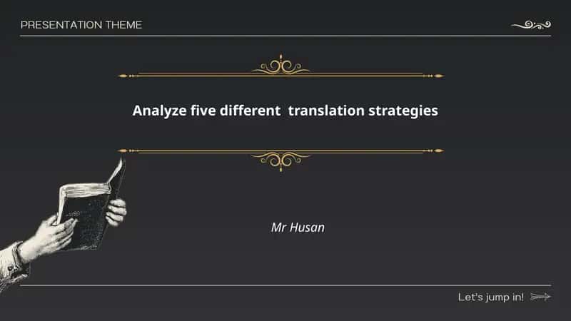 Different translation strategies analysis 1