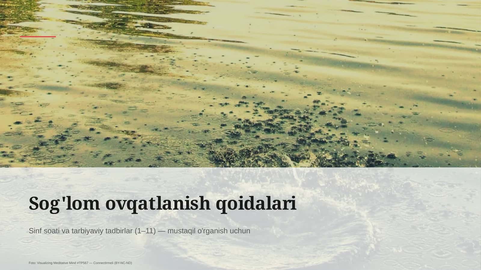 Sog'lom ovqatlanish qoidalari 1