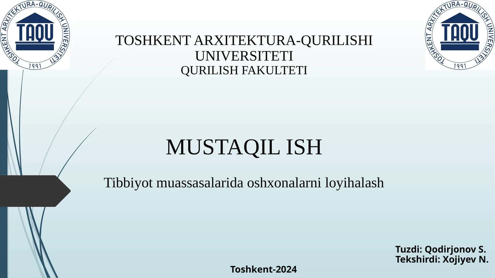 Tibbiyot muassasalarida oshxonalarni loyihalash 1