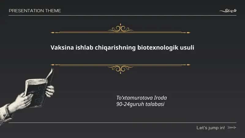 Vaksina ishlab chiqarishning biotexnologik usuli 1