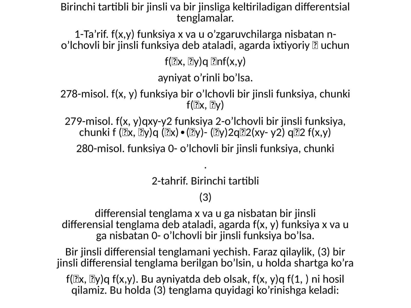 Differentsial tenglamalar 1