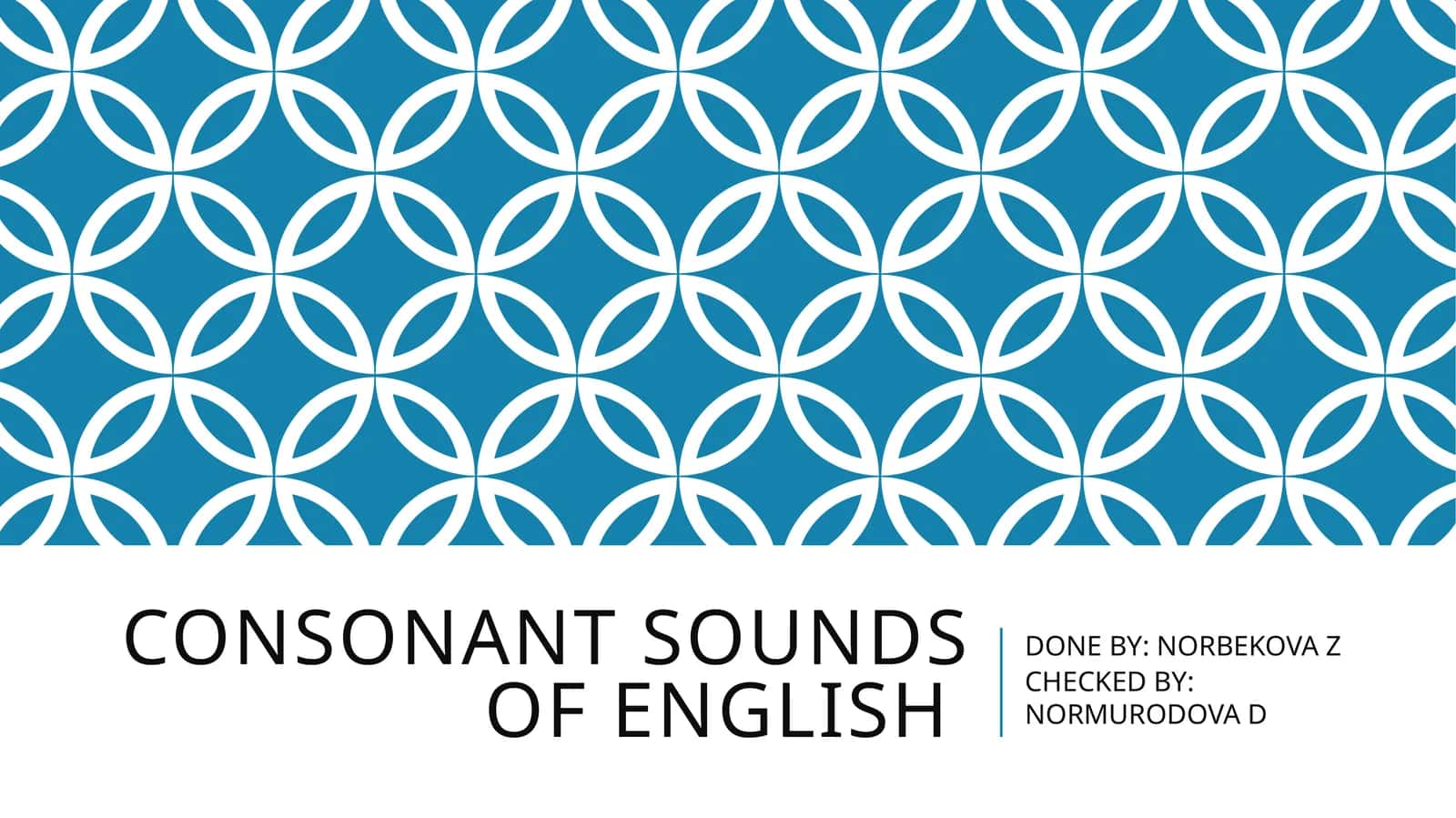 Consonant sounds of english 1