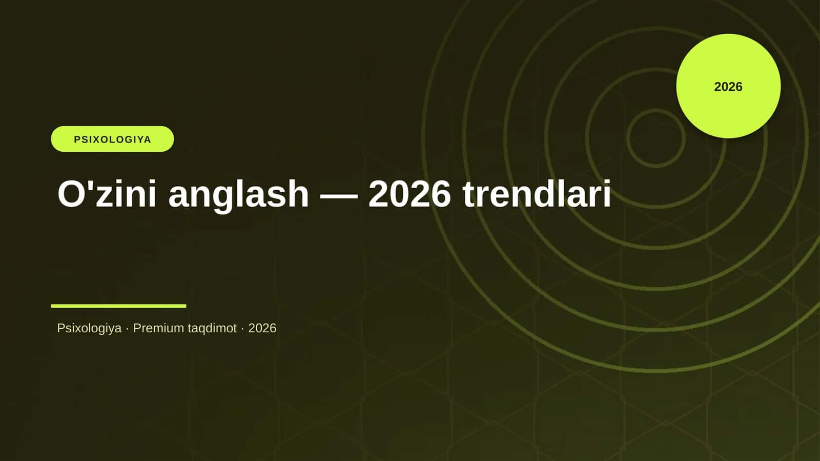 O'zini anglash — 2026 trendlari 1