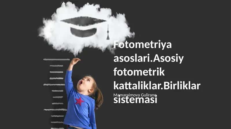 Fotometriya asoslari 1