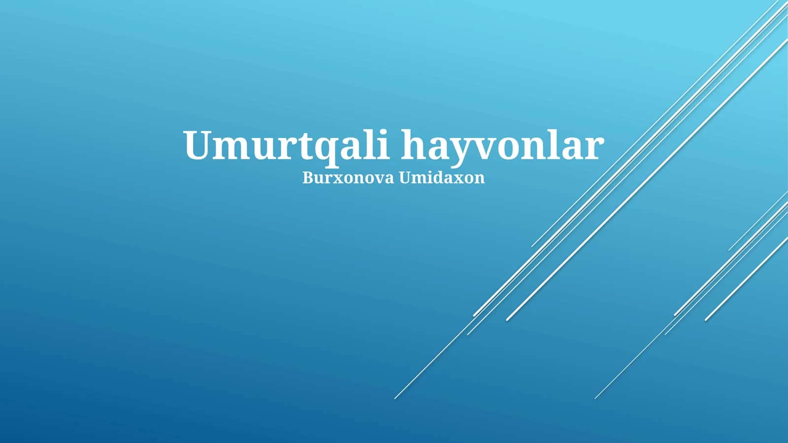 Umurtqali hayvonlar 1