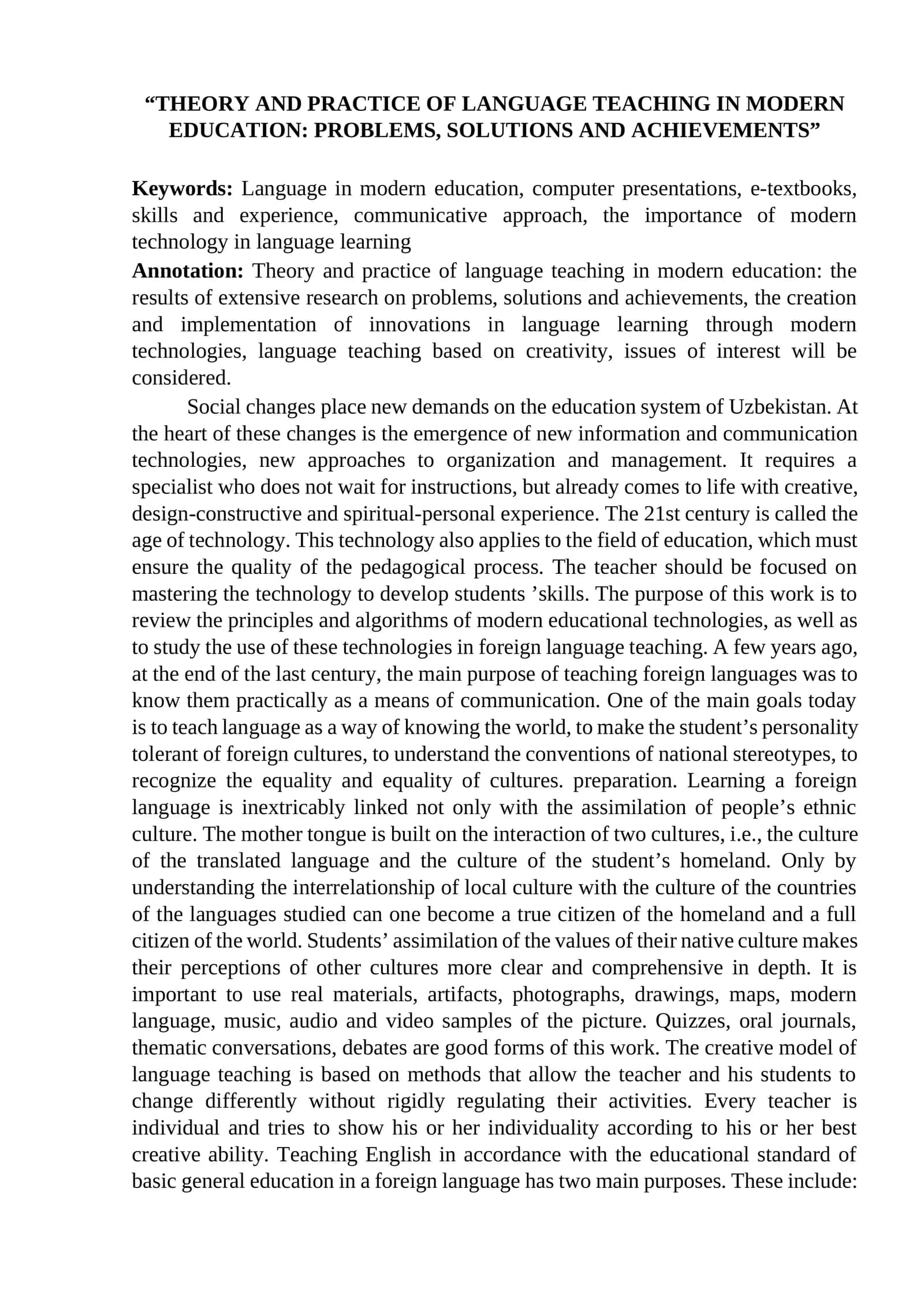 MAQOLA Theory and practice of language teaching 1