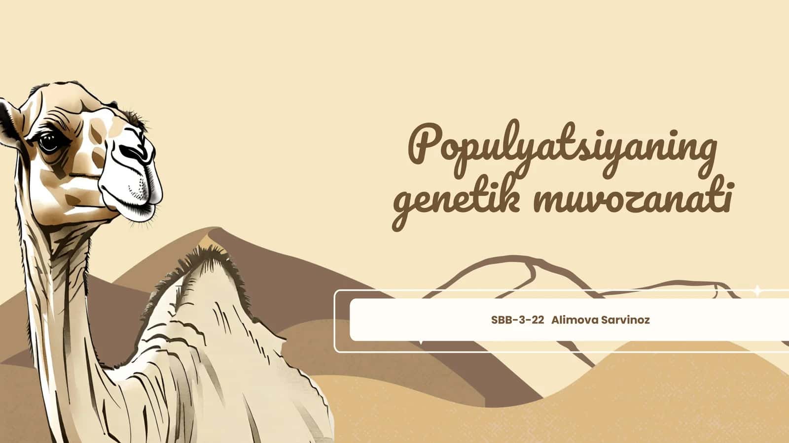Populyatsiyaning genetik muvozanati 1