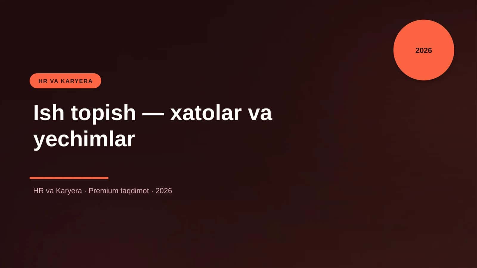 Ish topish — xatolar va yechimlar 1