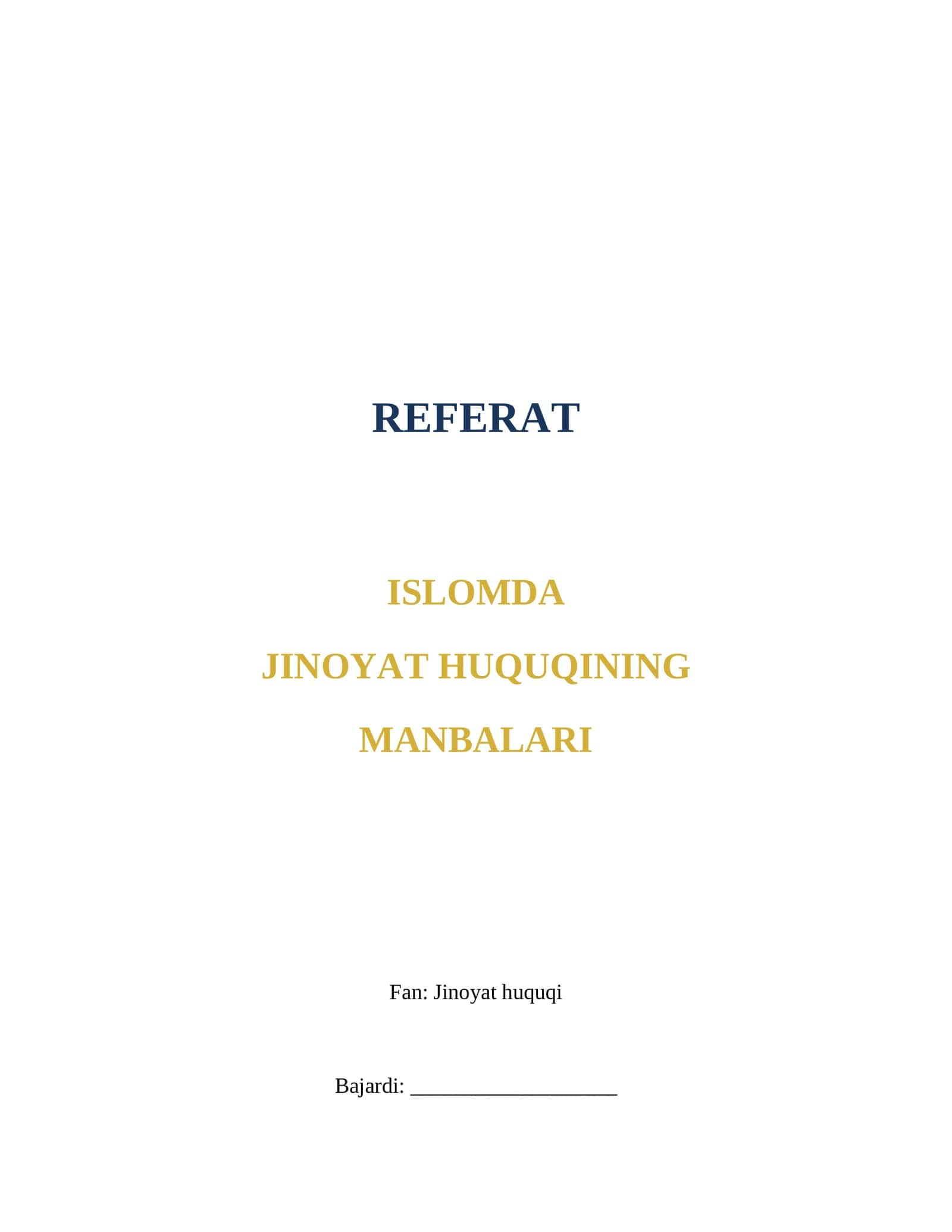JINOYAT HUQUQINING MANBALARI 1