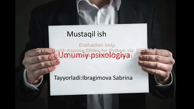 Umumiy psixologiya 1