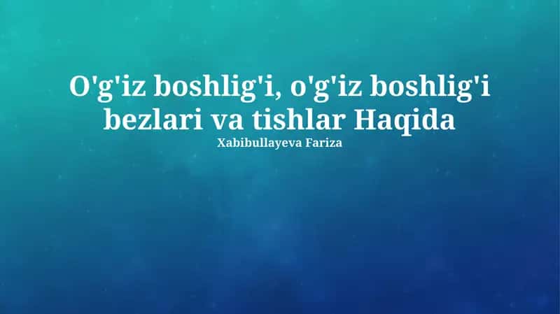 Tishlar 1