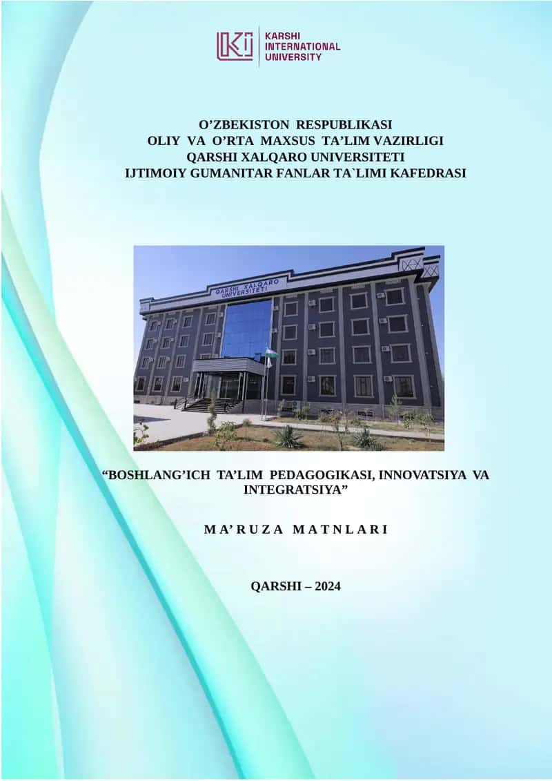 Qarshi Xalqaro Universiteti Mavzusi 1